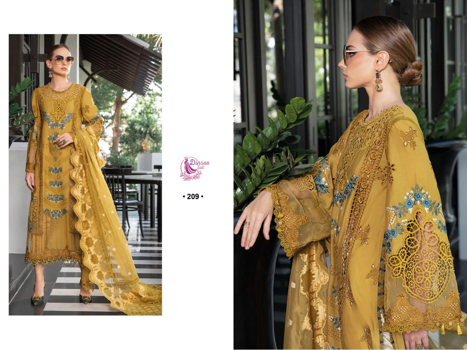 Dinsaa Maria B Vol 3 Embroidery Pakistani Salwar Kameez
